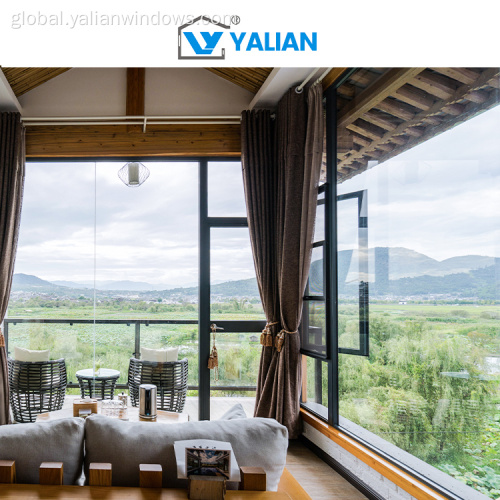 Double Casement Windows  Aluminum Alloy Casement Windows Double Glazing Swinging Manufactory